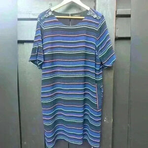 RW&Co. Striped Casual  Jersey Dress - XL like new